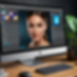 Adobe Photoshop interface showcasing tools and features