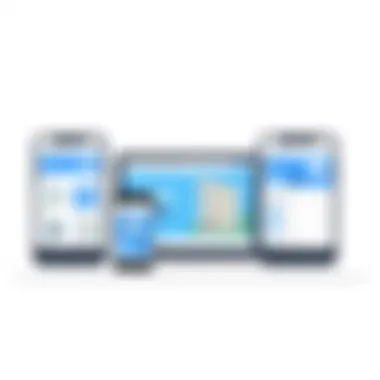 Mobile Management Platform Mobile devices displaying an apartment management platform