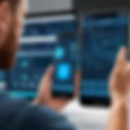 A user navigating through an electrical design app interface