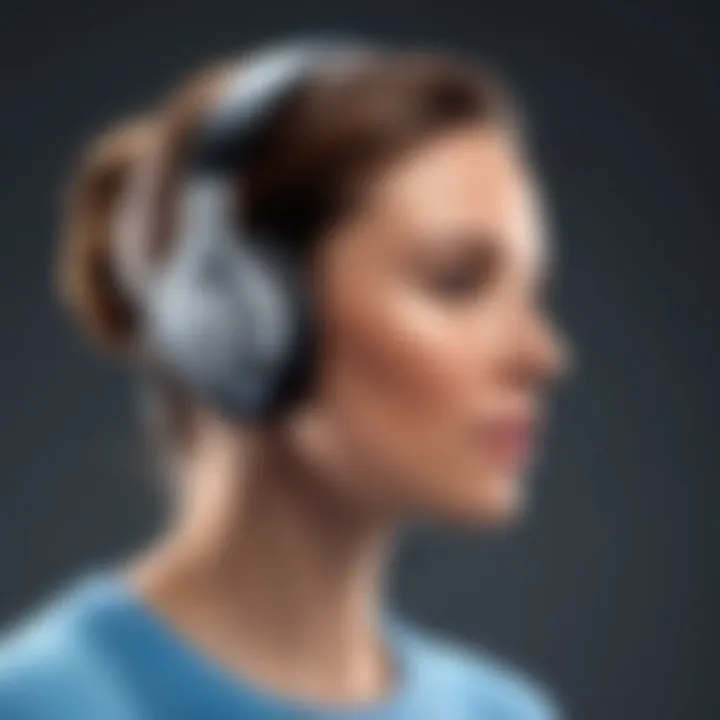 Noise-canceling wireless headset for focused communication