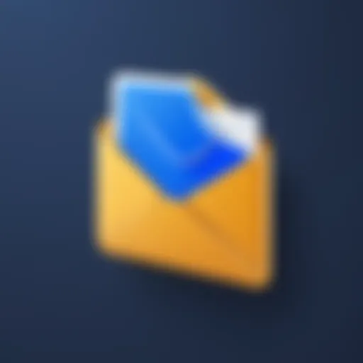 Bluemail app interface showcasing organized inbox features