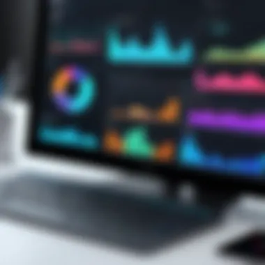 Data Visualization Tools in Action An analytical tool interface showcasing data visualization capabilities