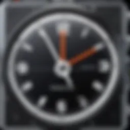 Detailed view of a modern production time clock device