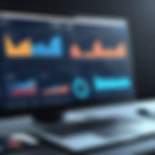 Dashboard overview of INFO Visual ERP software showcasing key metrics