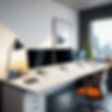 Optimized Workspace with Condeco Desk Workspace featuring a Condeco desk with optimal organization and functionality