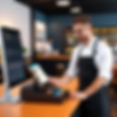 Efficiency Boost: Staff Utilizing Dine POS Restaurant Staff Using Dine POS
