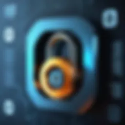 A close-up of a digital lock symbolizing cybersecurity