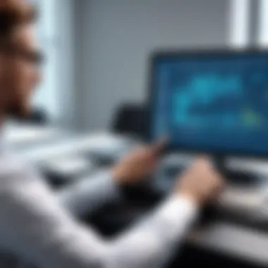 Business Professional Using Scheduling Software A business professional using scheduling software on a tablet