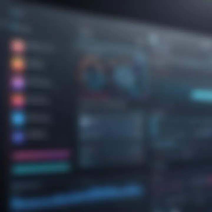 Visual representation of user interface of a popular tool