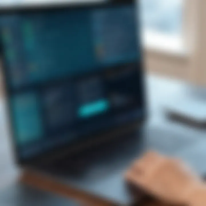 User interface of a popular e-learning tool