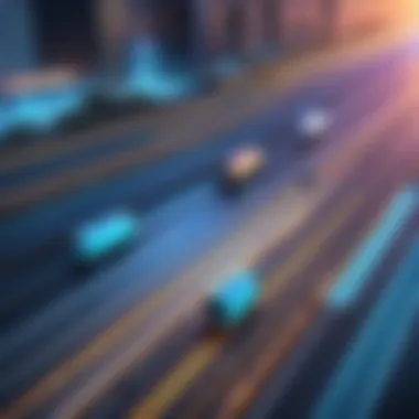 Optimizing Transportation with Advanced Software Illustration of transportation management systems optimizing routes and costs