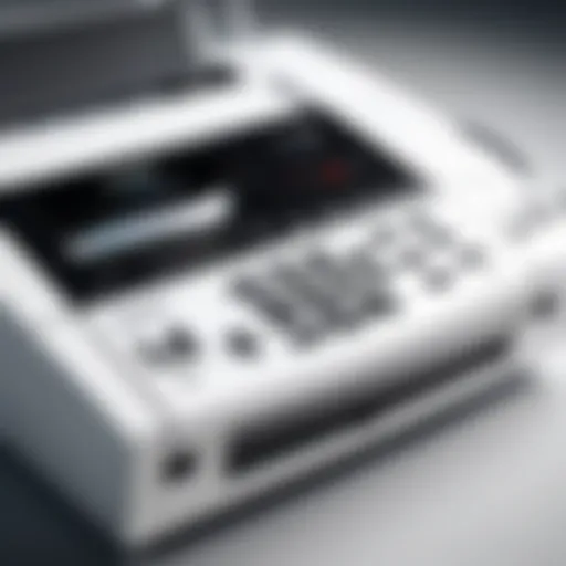 A vintage fax machine showcasing analog technology.