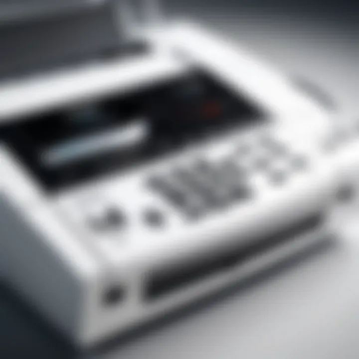 A vintage fax machine showcasing analog technology.