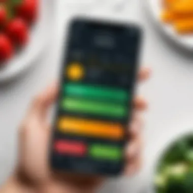 User-friendly interface of a nutrition app