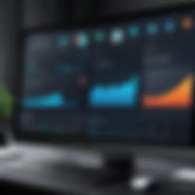 Visual representation of lawyer management system dashboard