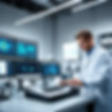 Advanced LIMS Technology in Action A modern laboratory equipped with advanced LIMS technology