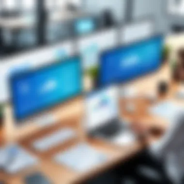 Collaboration with Office Management Software Team collaborating using office management software