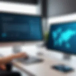 A digital interface showcasing virtual interview features