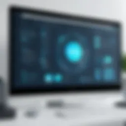 Virtual room software interface showcasing collaboration tools