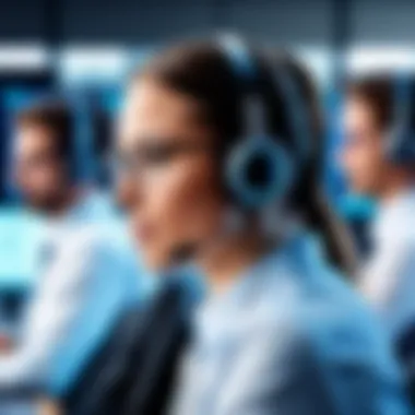 Modern Call Center Technology Modern call center technology showcasing advanced software tools