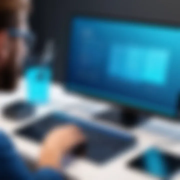 A visual representation of LAN sharing software interface showcasing user-friendly design.