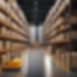 Visual representation of an optimized warehouse layout