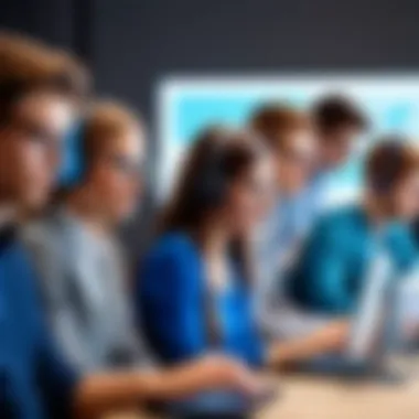 Engaging Students in the Digital Learning Era A group of students engaged in an online learning environment