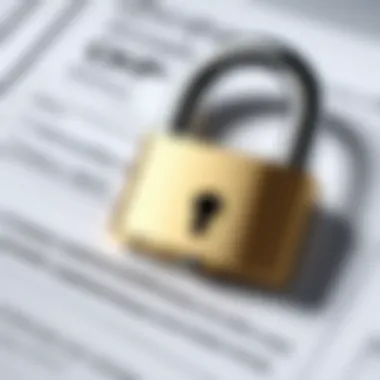 A close-up of a lock on a patient file illustrating confidentiality.