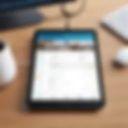 Illustration showcasing the Ooma Office App interface