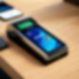 PayPal swipe card reader on a counter