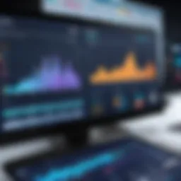 An illustration of a digital dashboard showcasing financial analytics.