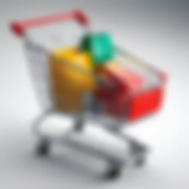 Diagram illustrating essential features of a shopping cart