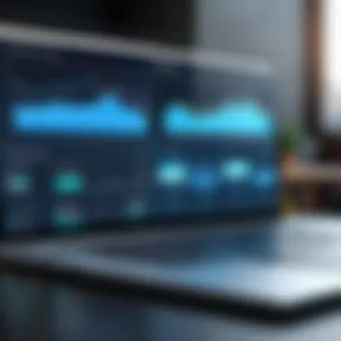 Digital Insights in Construction Management Digital interface of sitework takeoff software displaying project metrics