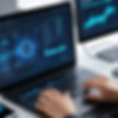 Technology Enhancing Recruitment Strategies Illustration of technology tools enhancing recruitment efforts
