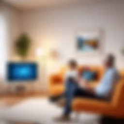A home health advisor discussing care plans with a patient in a cozy living room setting.