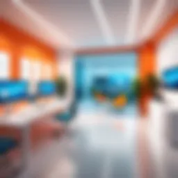 Dynamic retail recruitment agency office environment
