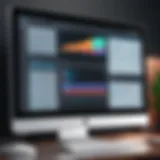 Dynamic interface of a video editing software showcasing timeline features