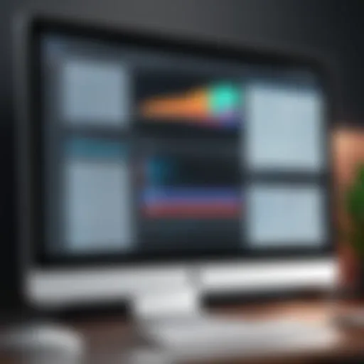 Dynamic interface of a video editing software showcasing timeline features