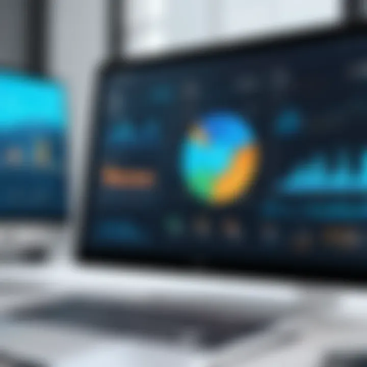 An overview of business intelligence software featuring dashboards and analytics