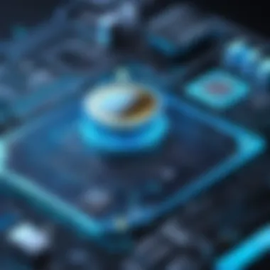 Conceptual image of machine learning tools and algorithms in action