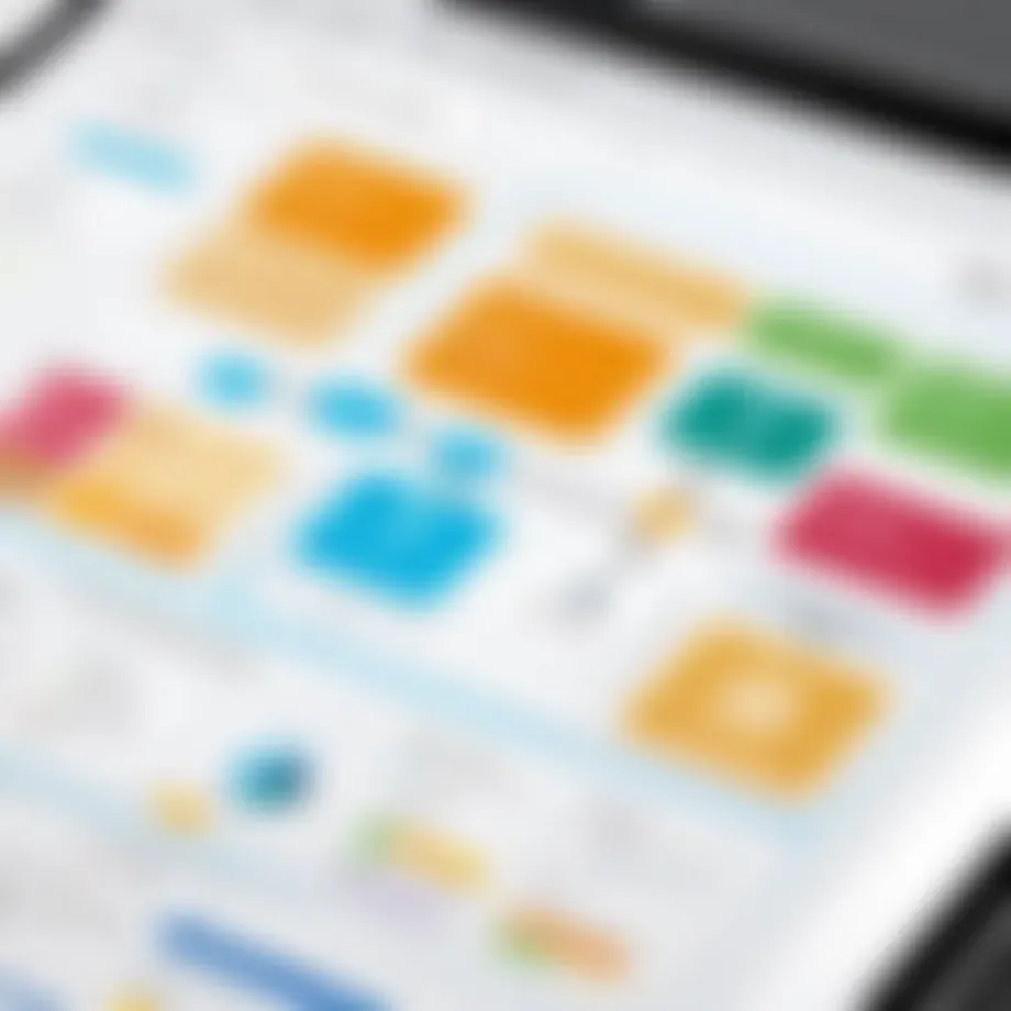 Visual representation of customer journey mapping