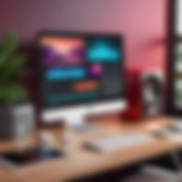A creative workspace equipped with Apple Music Maker tools