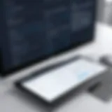 Visual representation of contract register software interface