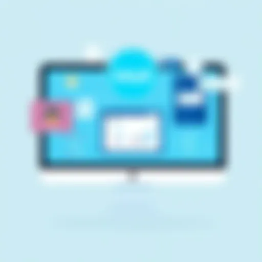 Visual representation of Intuit software interface for self-employed users