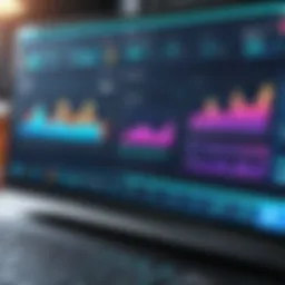 Illustration of a digital dashboard representing practice management software