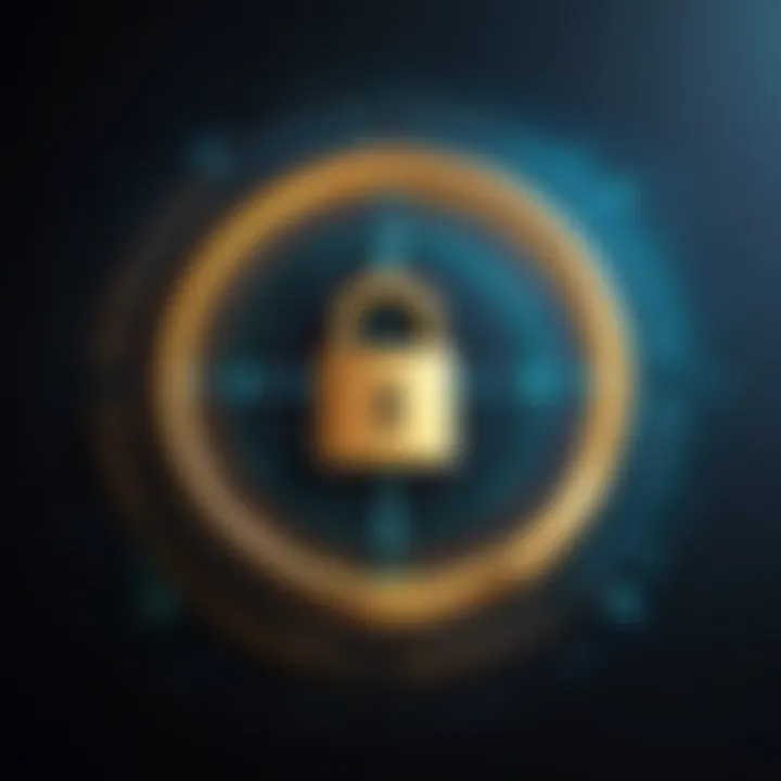 Encryption symbol representing data protection