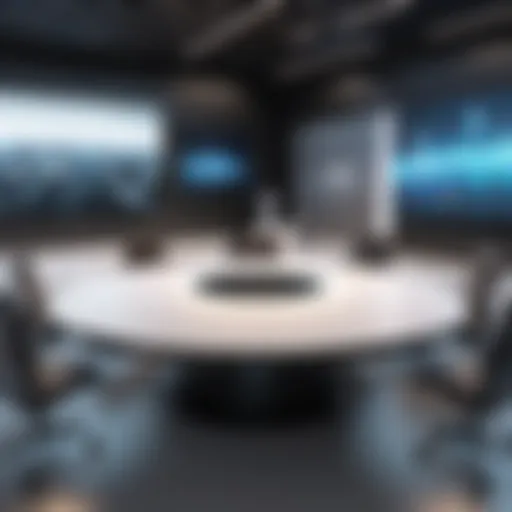 Visual representation of a virtual conference using Uber Conference platform.